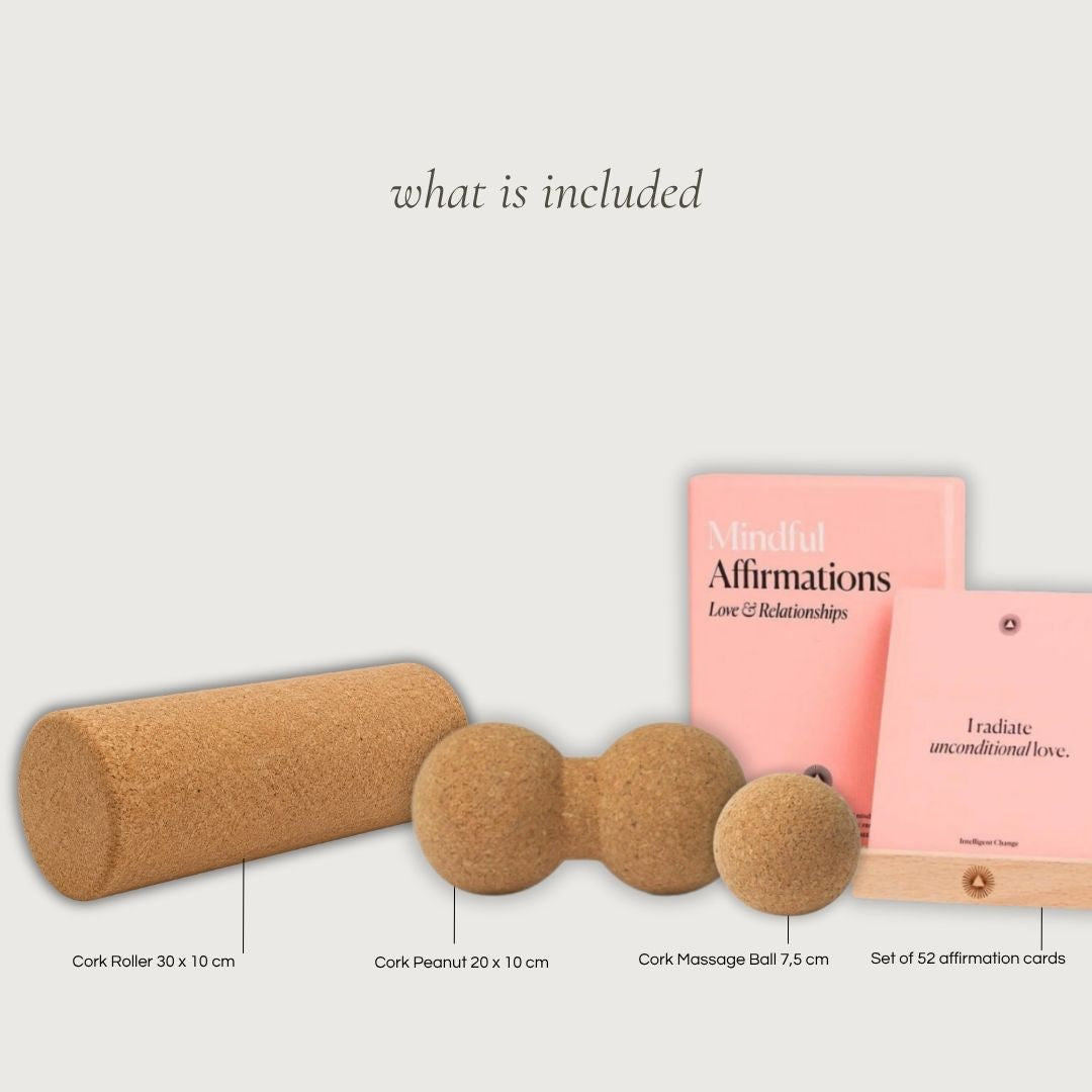 No Stress Bundel: Fascia Releas + Affirmatiekaarten Liefde & Relatie
