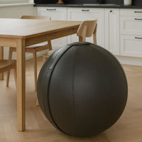 Grey Leather Sitting Ball - Onyx