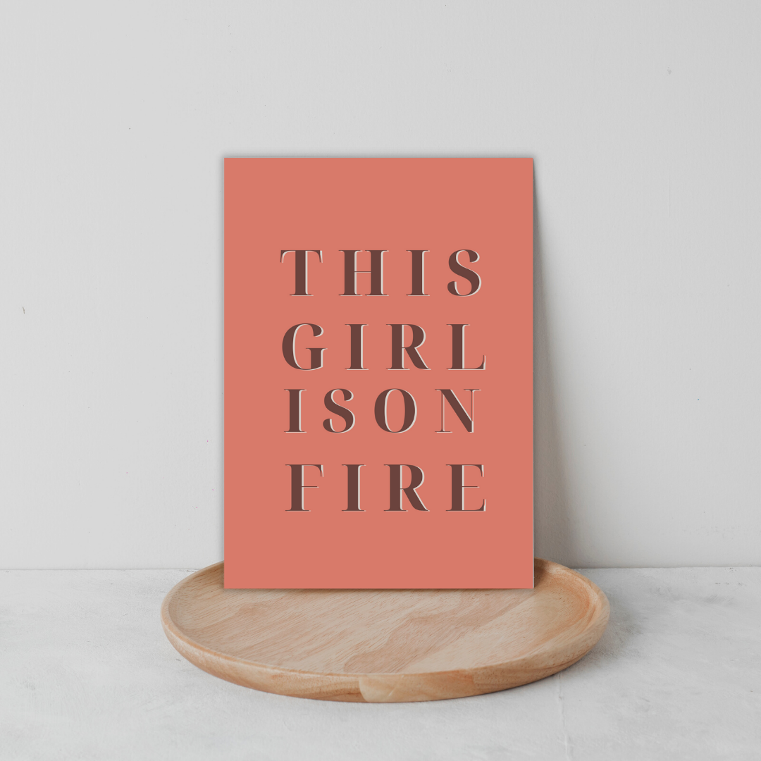 This Girl Is On Fire!  - Ansichtkaart