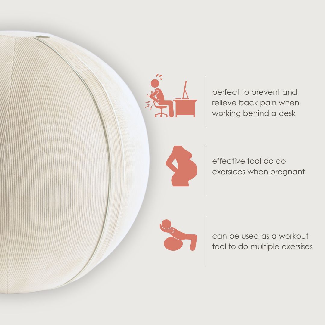 Dove Wings - Beige Rib Sitting Ball