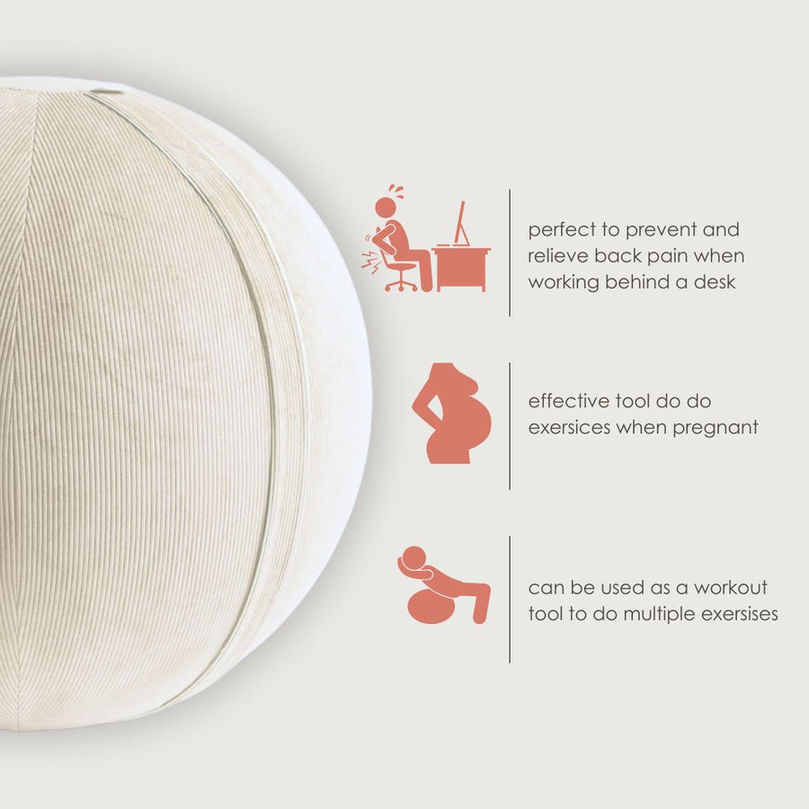 Dove Wings - Beige Rib Sitting Ball