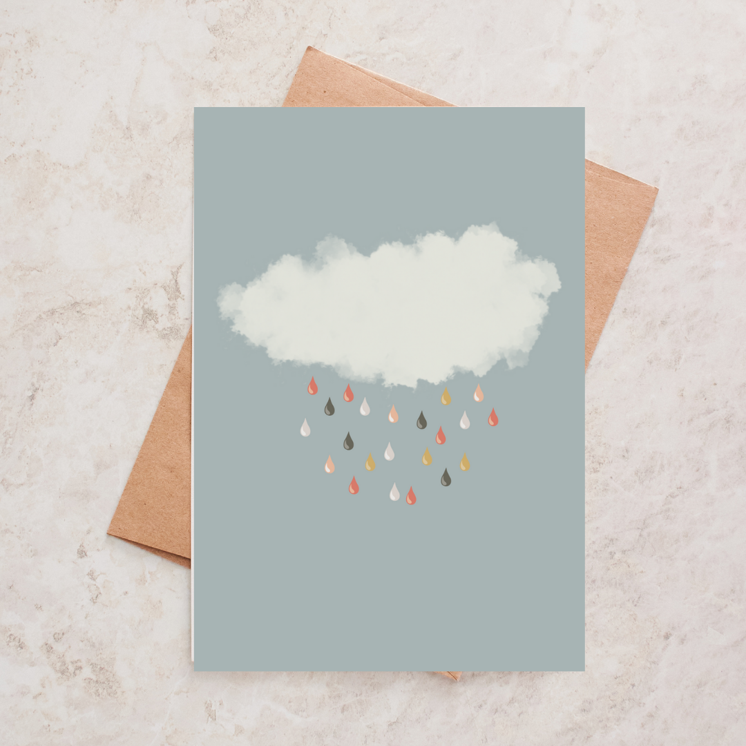 Rainbow Drops - Postcard