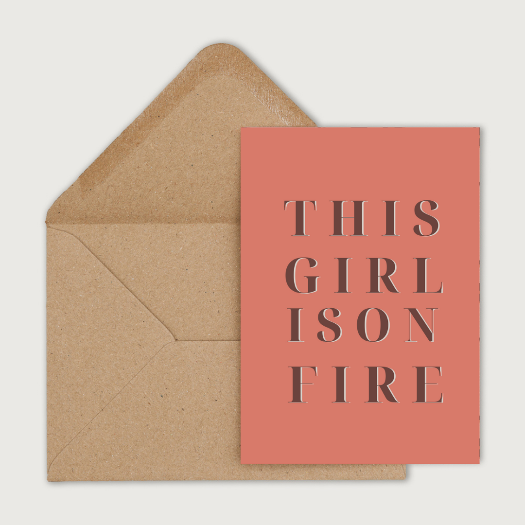 This Girl Is On Fire! - Postcard