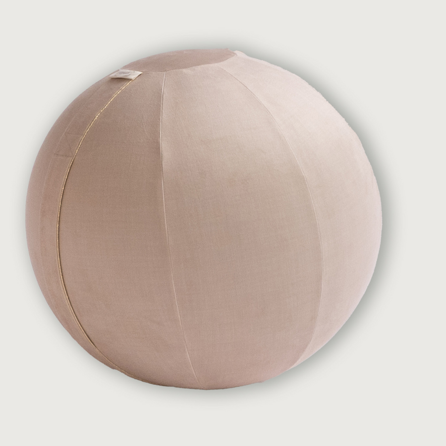 beige ergonomic sitting ball