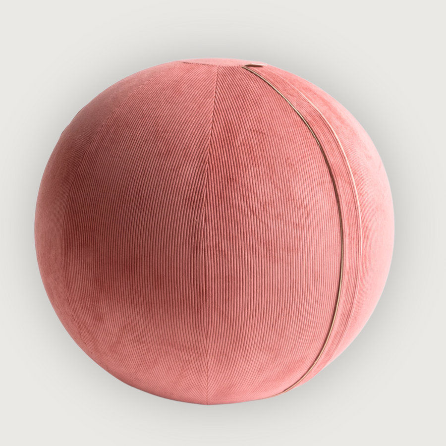 Soft pink rib sitting ball