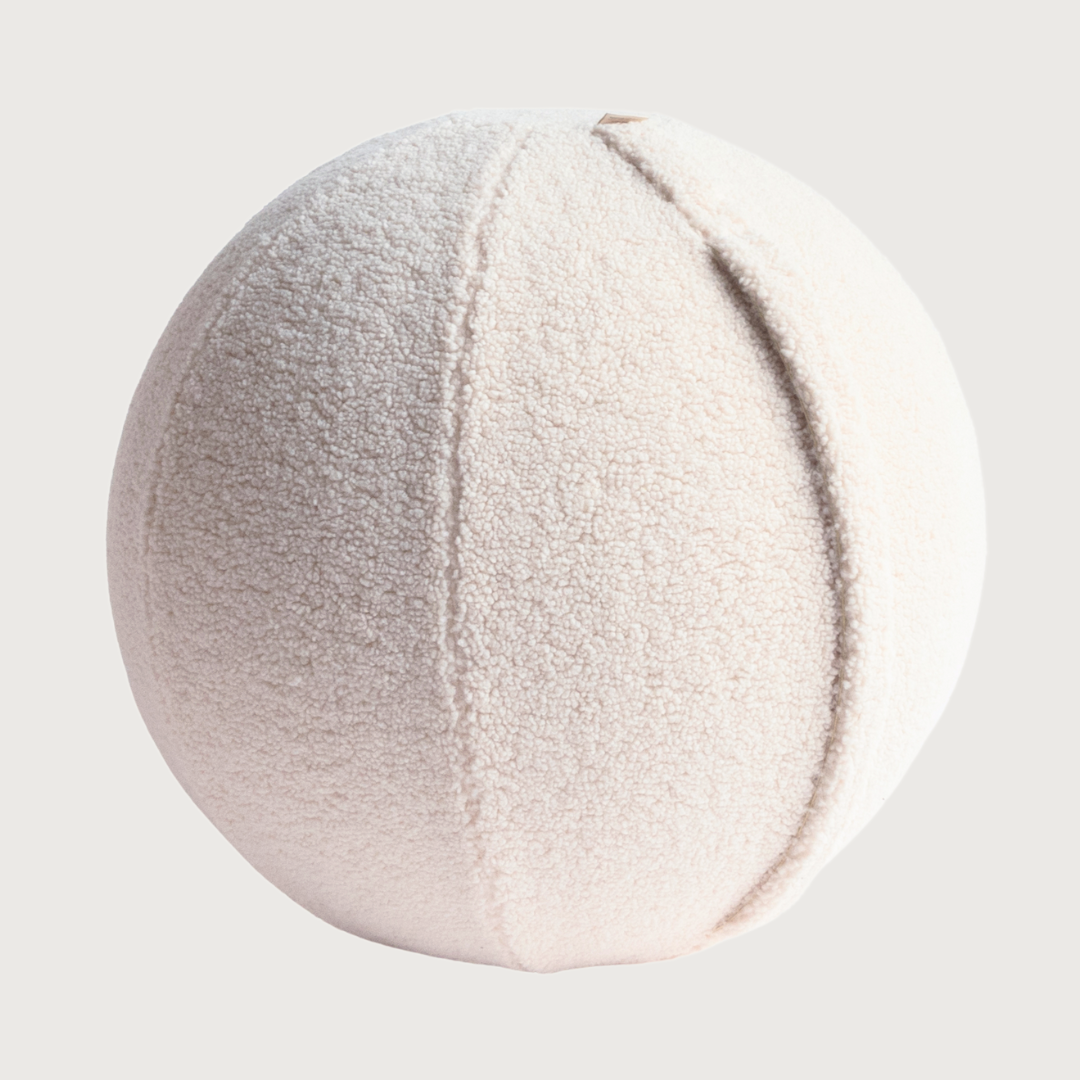 Fluffy marshmallow sitting ball