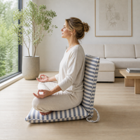 Blauwe Vloerstoel - voor Meditatie & Strand - byAlex BomGosto Collectie