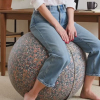 Magnify Blue Life - Blauwe Zitbal met Print