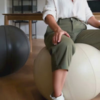 Beige Leren Zitbal - Rock Christal