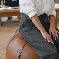 Bruine Leren Zitbal - Tijgeroog