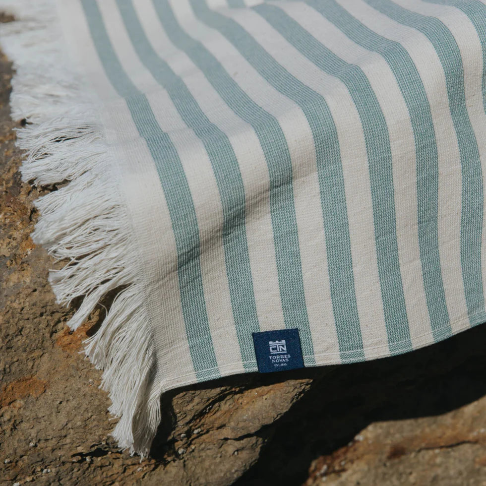 Sage Green Striped Activity & Beach Towel - byAlex BomGosto Collection