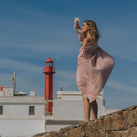 Terracotta Striped Activity & Beach Towel - byAlex BomGosto Collection