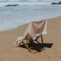 Terracotta Striped Activity & Beach Towel - byAlex BomGosto Collection
