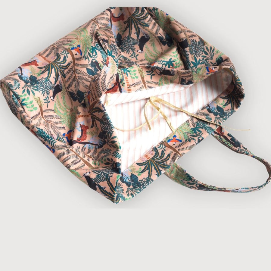 Firm Tote Bag - Wild Pink Jungle