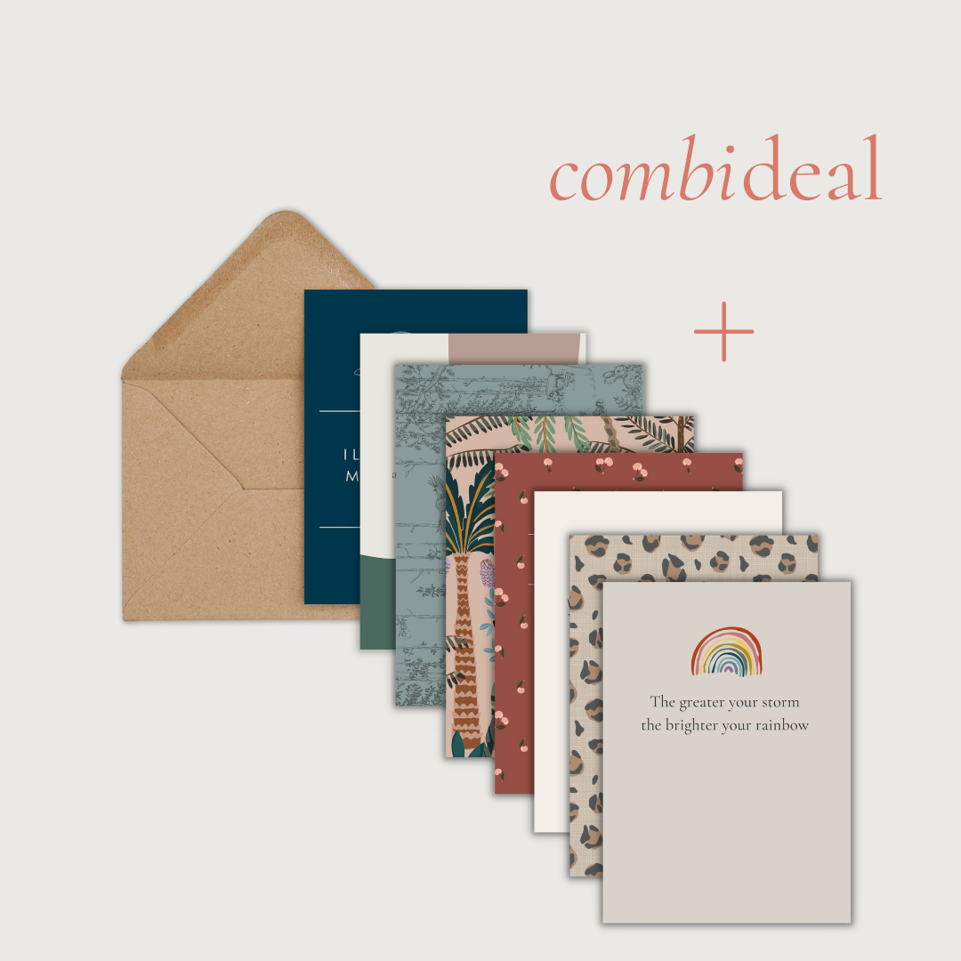 Set of 5 - Postcards with envelope