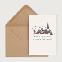 Set of 5 - Postcards with envelope