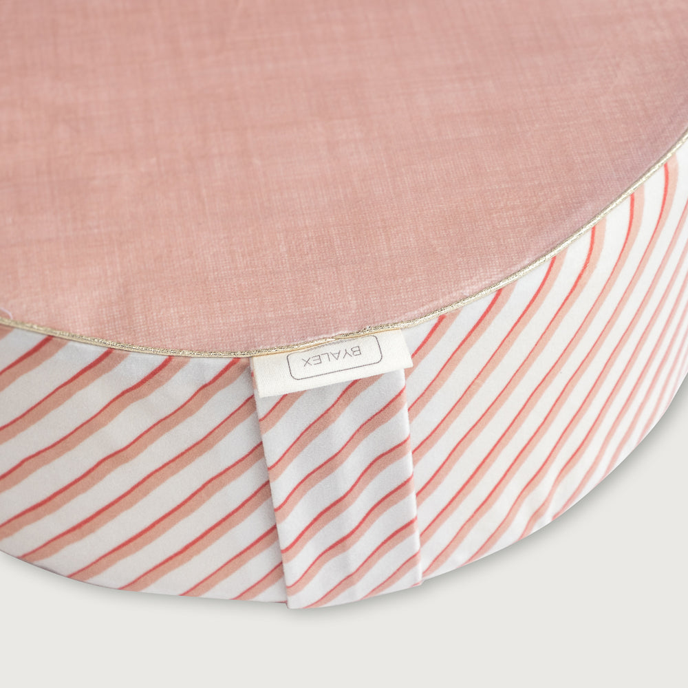pink pattern sitting pouf